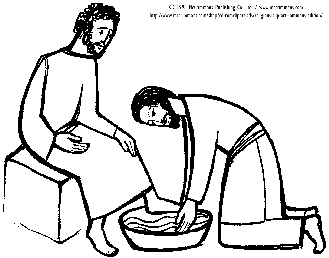 jesus washing the disciples feet clipart - photo #27